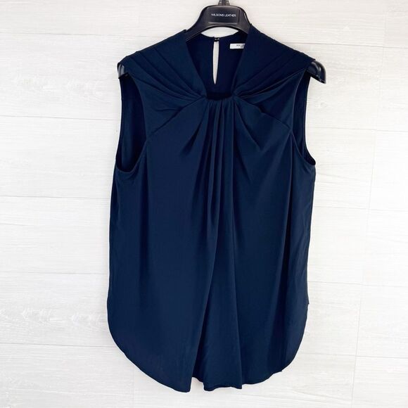 M. M. Lafleur The Walter’s Knit Crepe Keyhole Relaxed Silk Blend Top XL - Picture 3 of 7